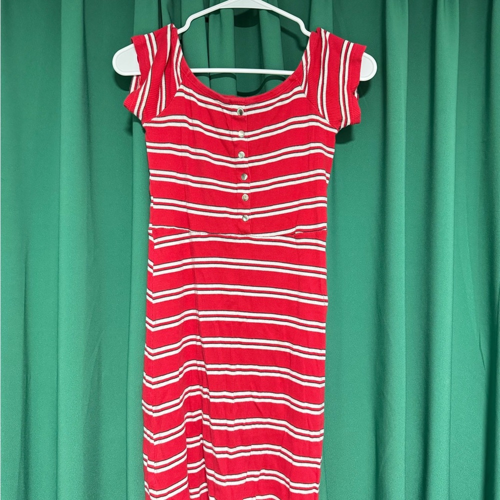 Red Striped Dress